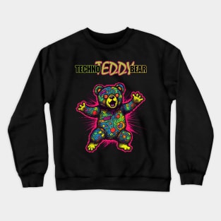 Teddy Bear Cool Techno Dancing Zombie Teddy Bear Crewneck Sweatshirt